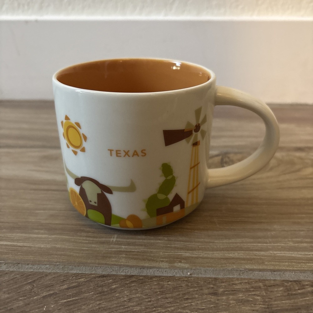 Starbucks You Are Here Mug Texas Coffee Cup Collectible 14oz Ceramic